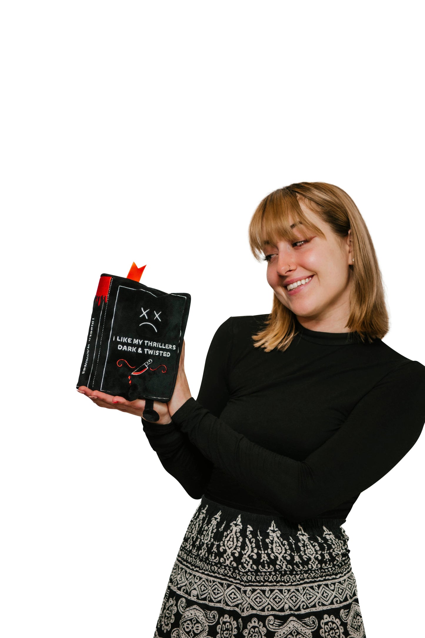 Plush Book Thrillers Dark Soft Cuddly Perfect Toy Funny