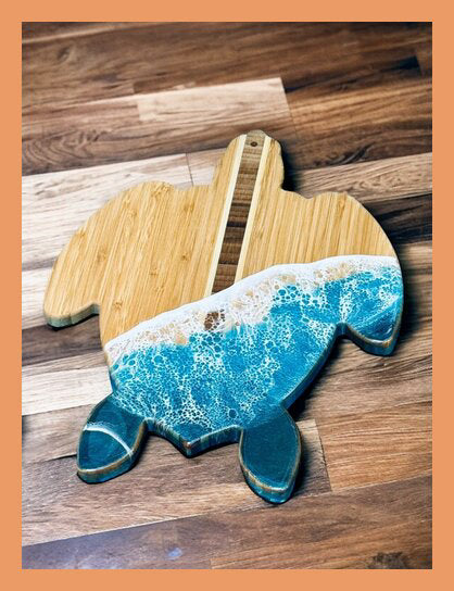 Resin Wave Charcuterie Boards Class: Turtles & Surfboards