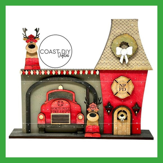 North Pole Fire Department - Christmas Village Series