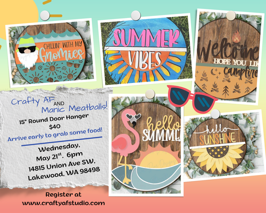 Summer Doorhanger paint party