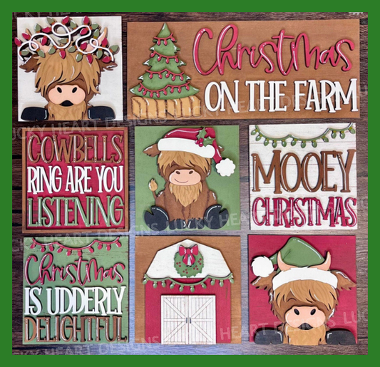 November Tiles Paint Class - Christmas Cow