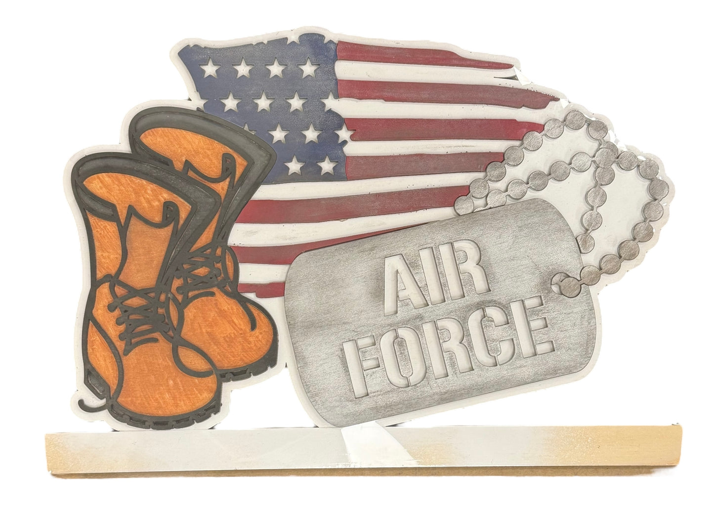Military Branch inserts for round Interchangeable round or Crate