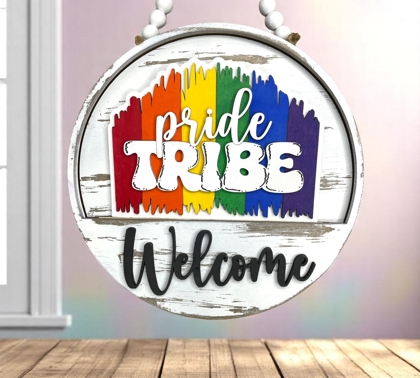 Pride Tribe Seasonal Insert for Interchangeable rounds or Crate - Ready to Paint