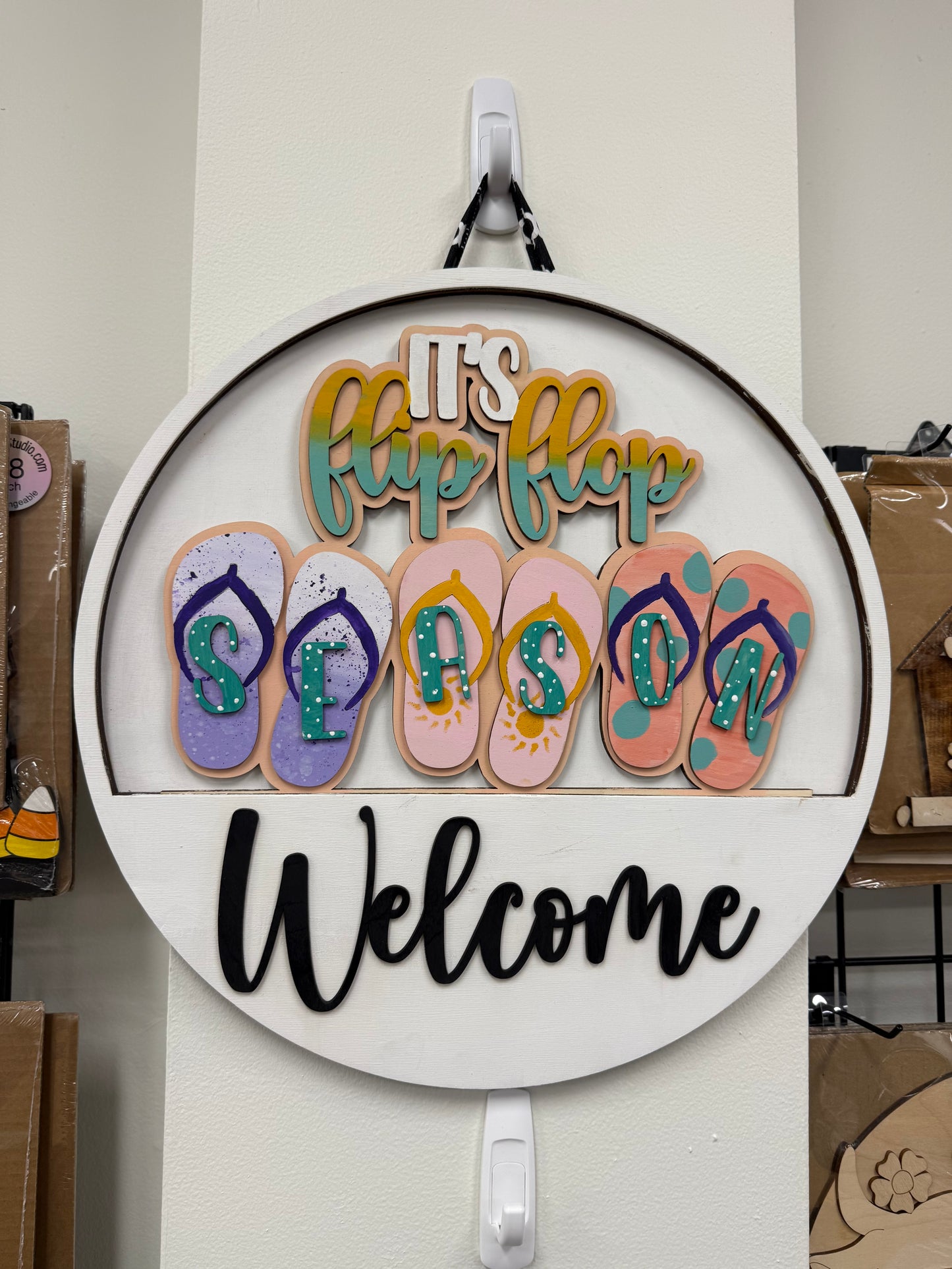 Flip Flop Seasonal Insert for Interchangeable rounds or Crate