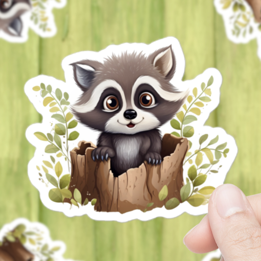 Cute Raccoon Sticker
