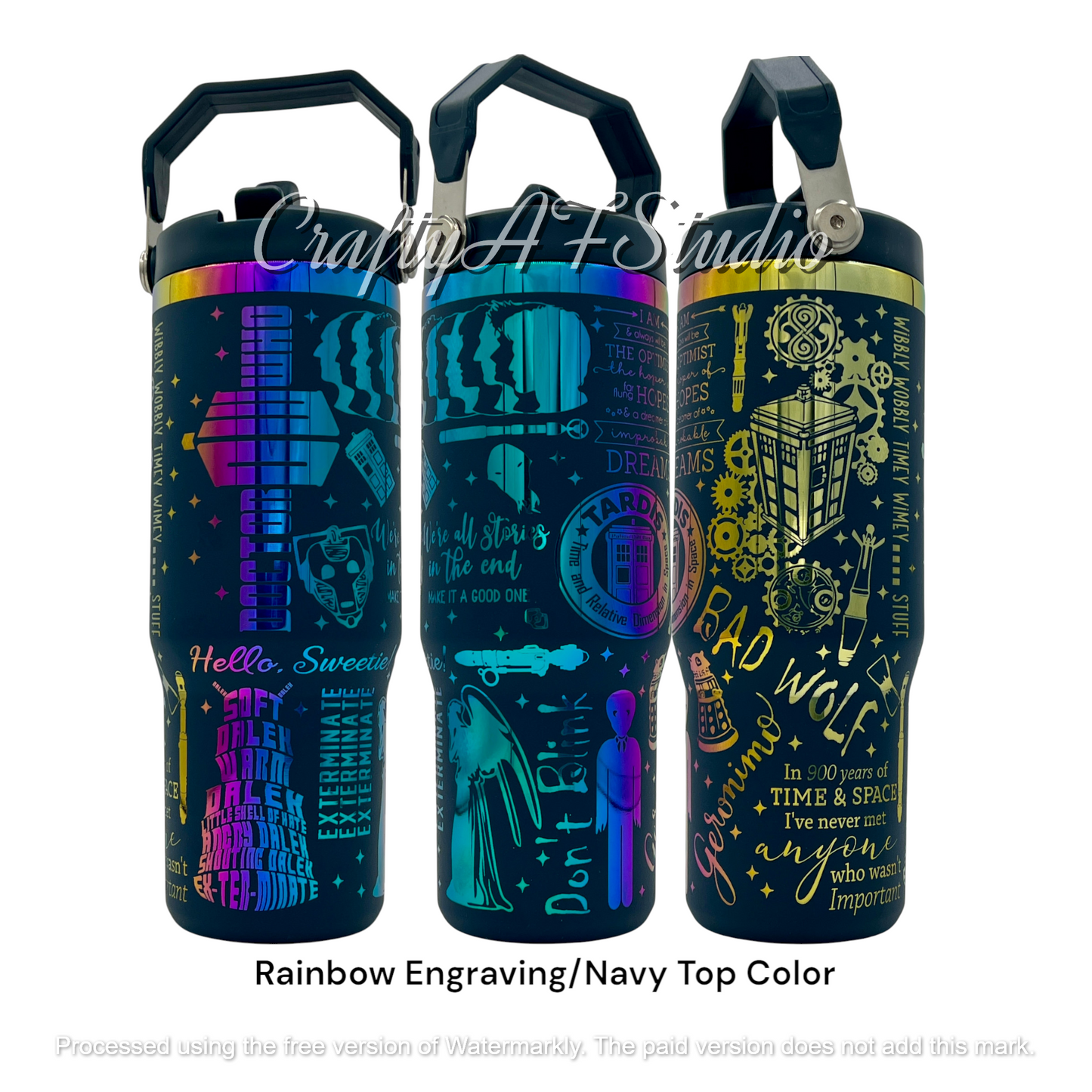 Dr. Who Tardis themed - Digital File for Laser Engraved Tumblers