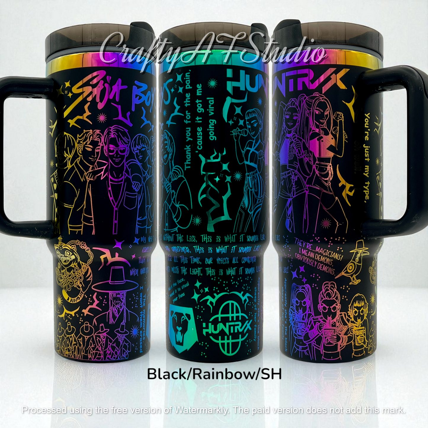 30oz KPop Demon Hunters Laser Engraved tumbler V2 | Huntrix | Saja Boys