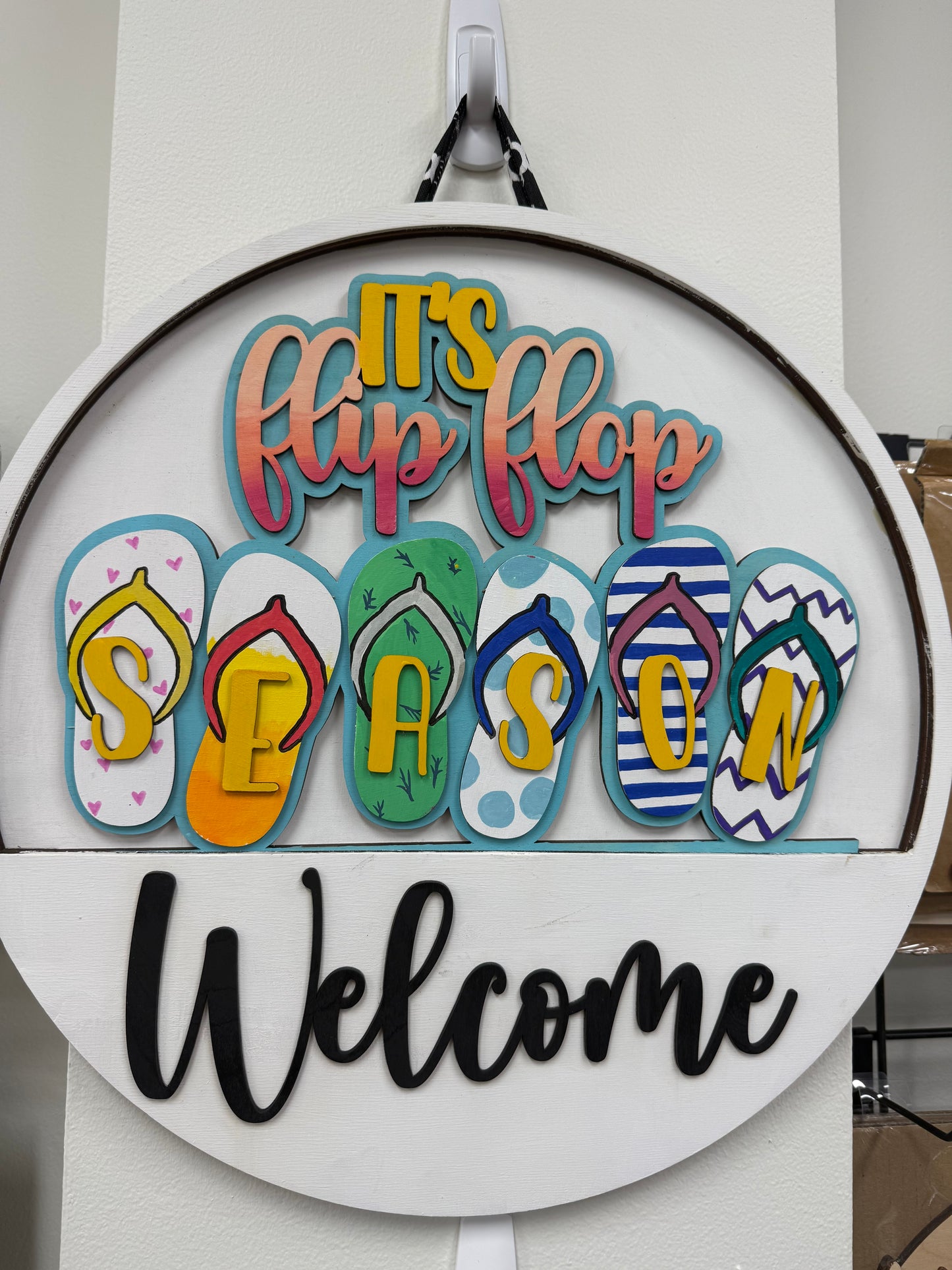 Flip Flop Seasonal Insert for Interchangeable rounds or Crate