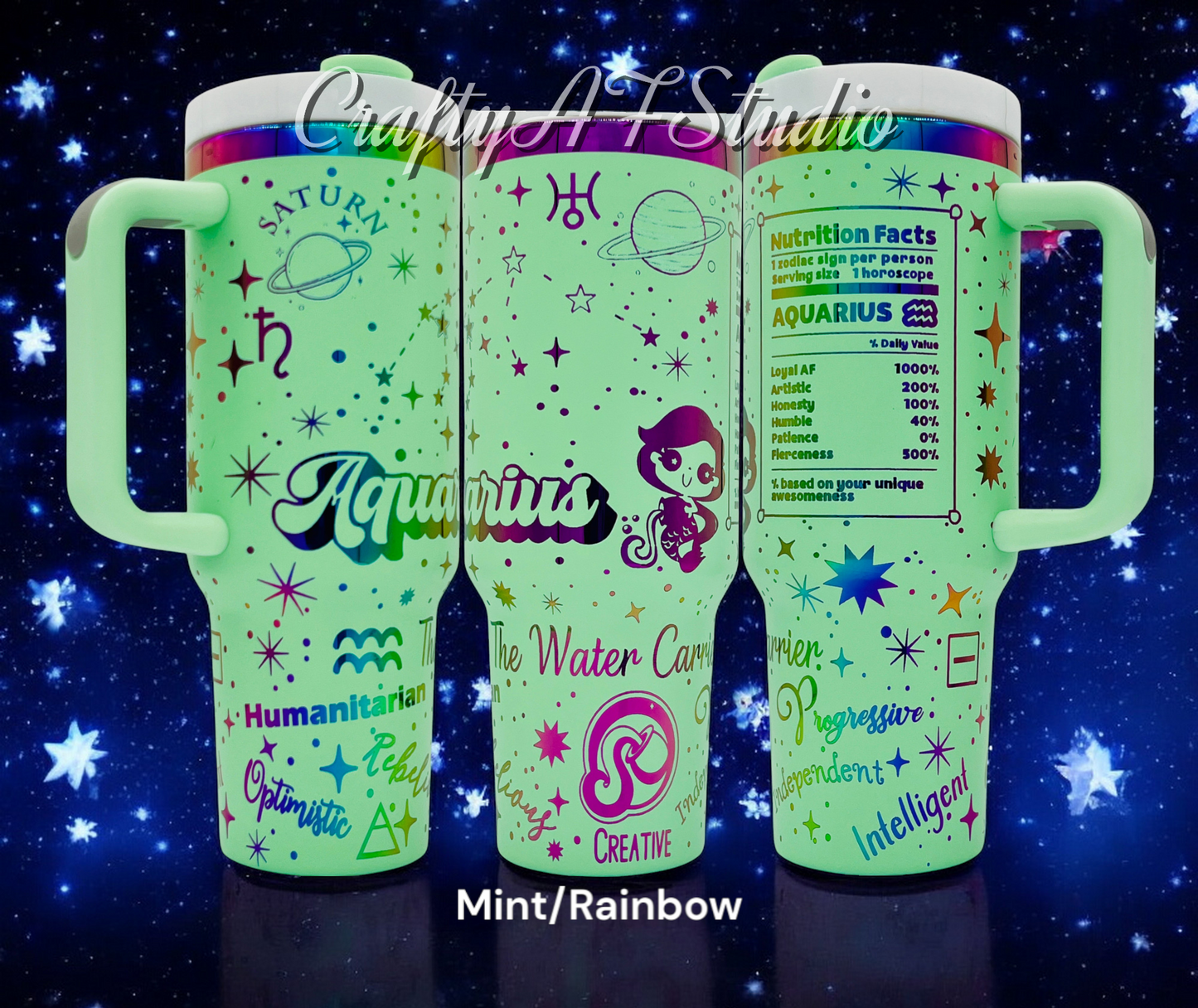 Aquarius Zodiac Astrological signs series SVG for 40oz tumbler - Digital File Svg - The Water Carrier