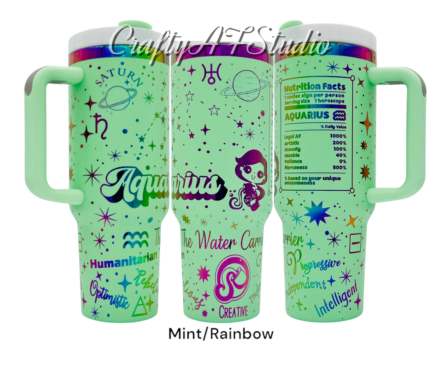 Aquarius Zodiac Astrological signs series SVG for 40oz tumbler - Digital File Svg - The Water Carrier