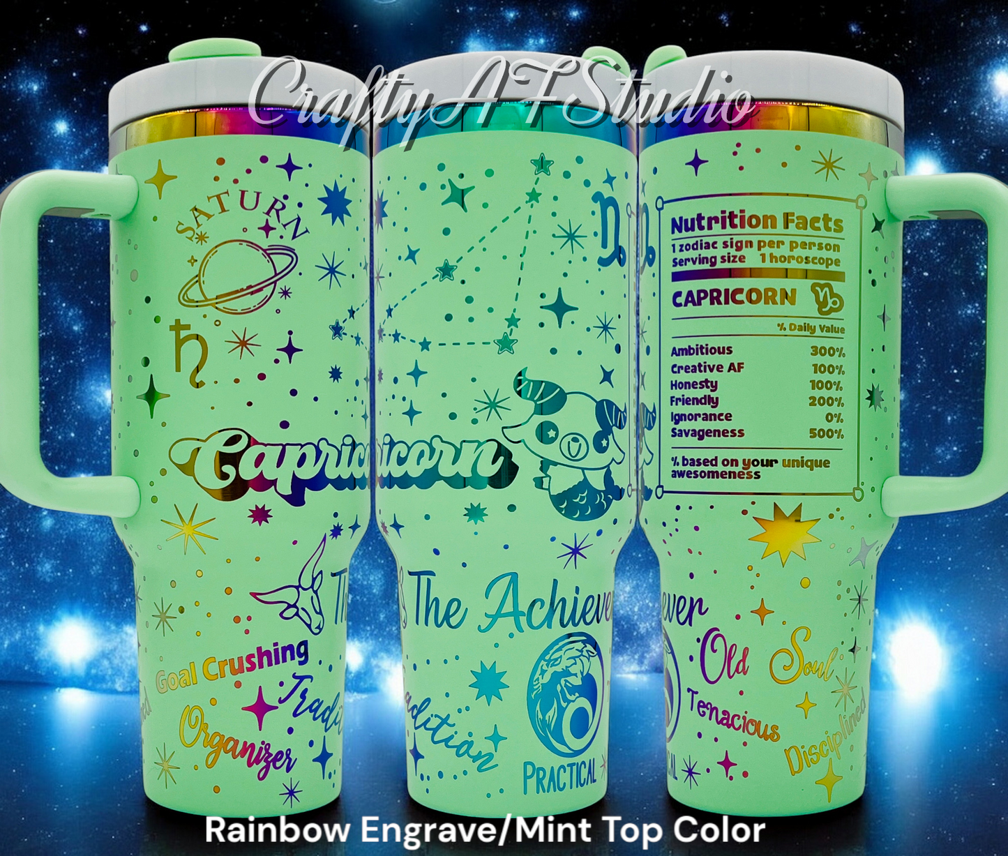Capricorn Zodiac Astrological signs series SVG for 40oz tumbler - Digital File Svg - The Achiever