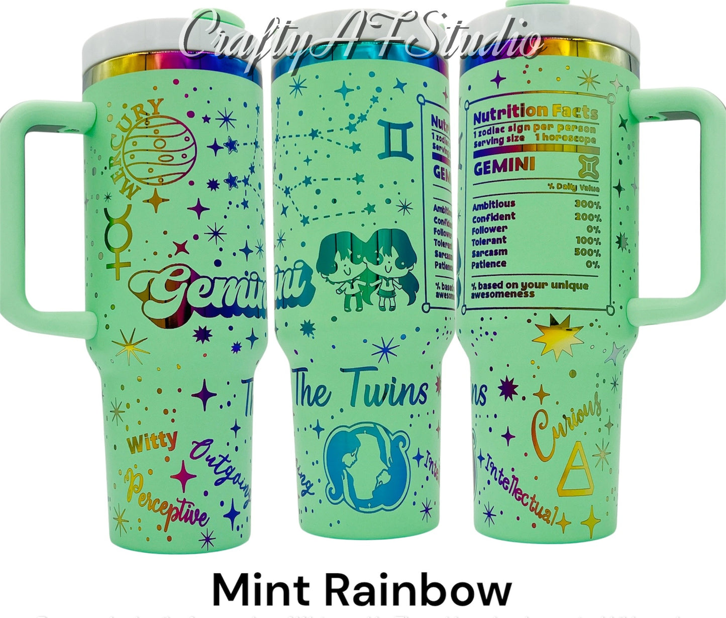 Gemini - Zodiac Astrological signs series Digital File for Laser Engraved Tumblers