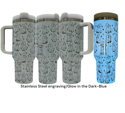 40oz Naughty Ghost-This is some Boo Sheet Wrap Laser Engraved Tumbler