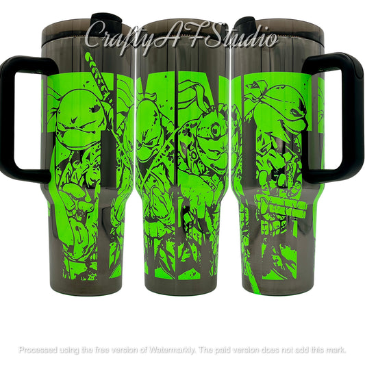 40oz TMNT Laser Engraved Tumbler