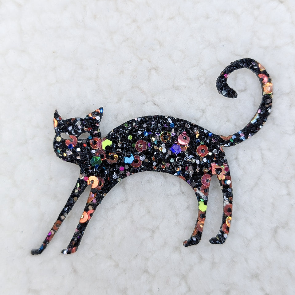 Glitter & Sequin CAT HAT/POCKET Patch