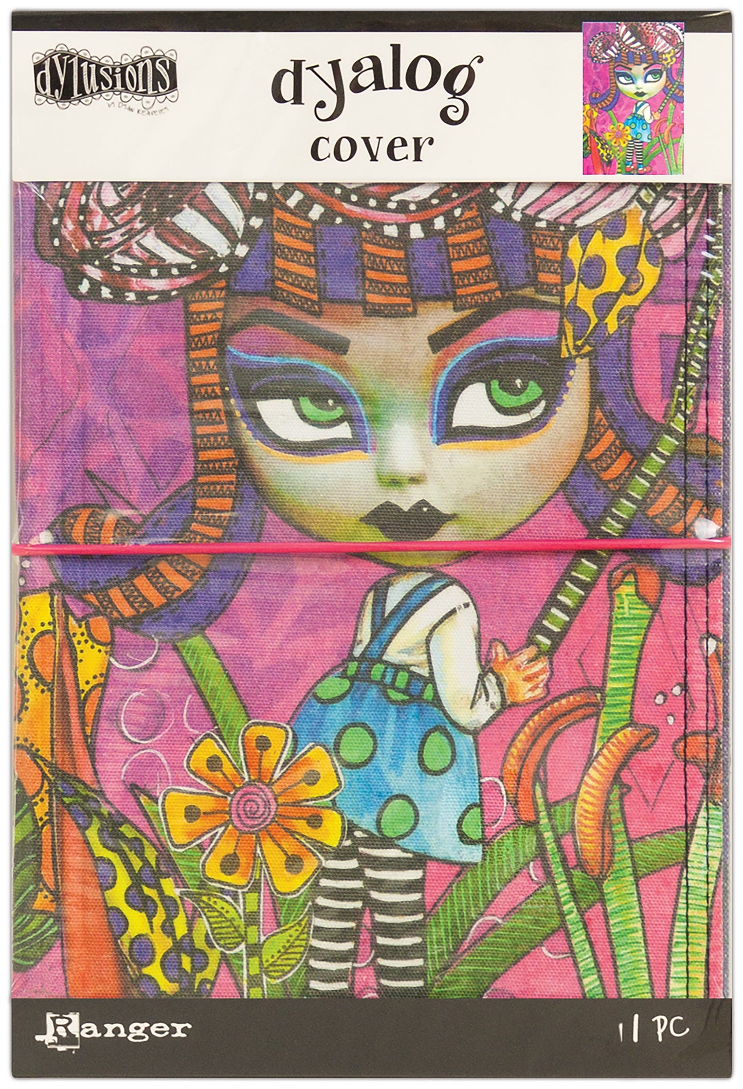 Dyan Reaveley's Dylusions Dyalog Canvas Printed Cover 5"X8"