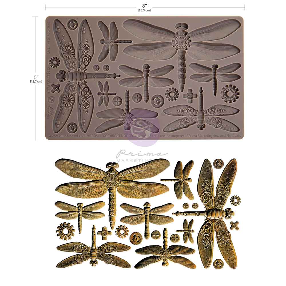 Finnabair Decor Moulds® – Machine Dragonflies – 1 pc, 5″x8″x8mm