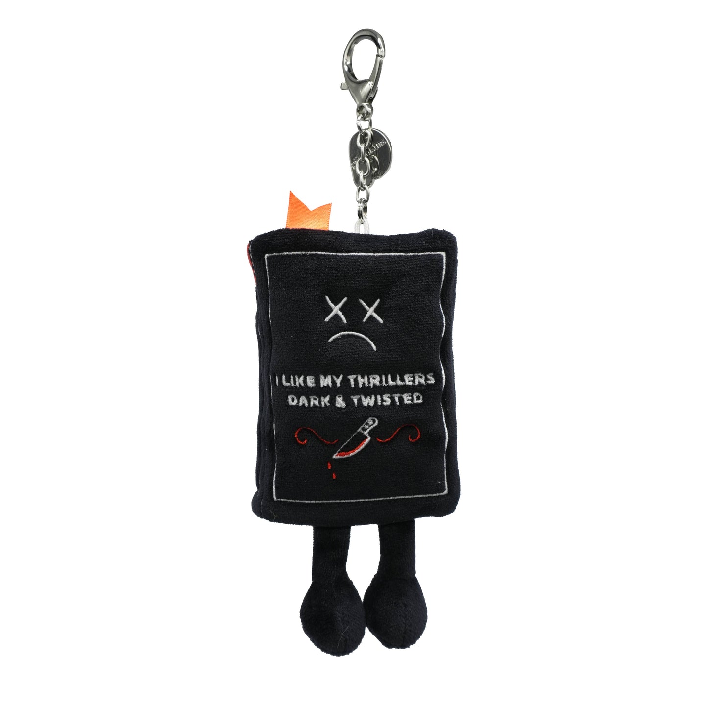 "I Like My Thrillers Dark & Twisted" Book Plush Bag Charm