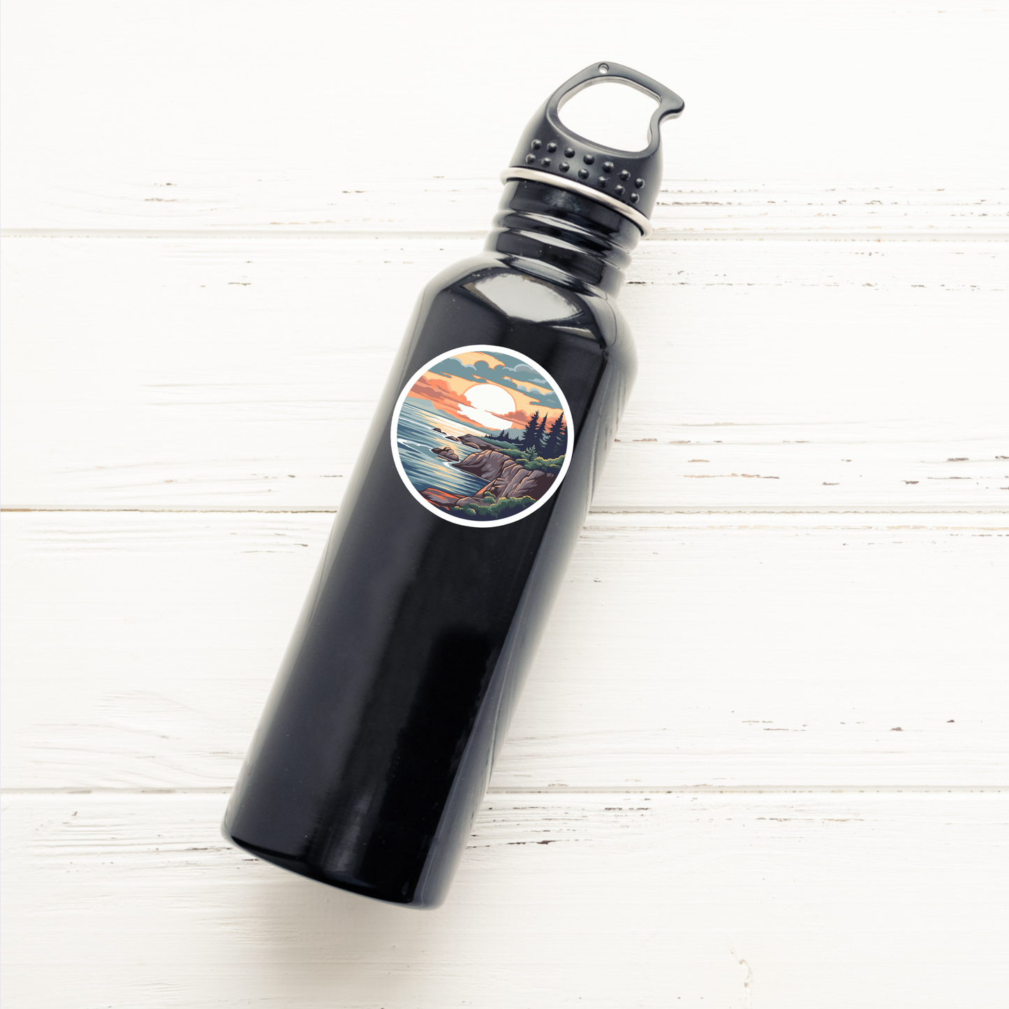 Coastal Sunset Vinyl Sticker