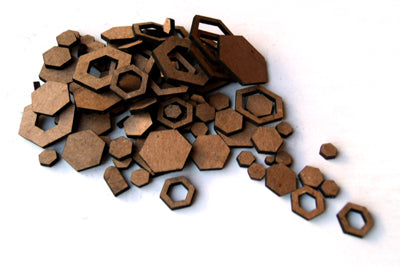 Hexagon Confetti Chipboard