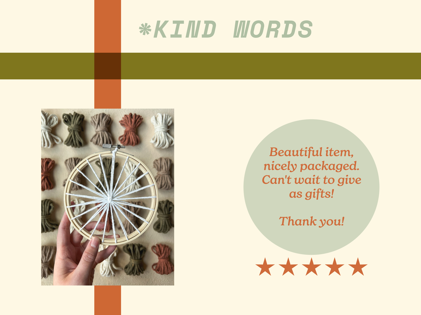 Winter DIY Round Weaving Kit | Beginner Friendly