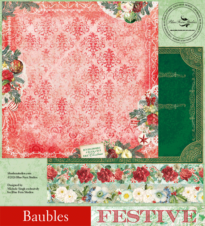 Baubles - Festive 12x12 Dbl Sided Paper