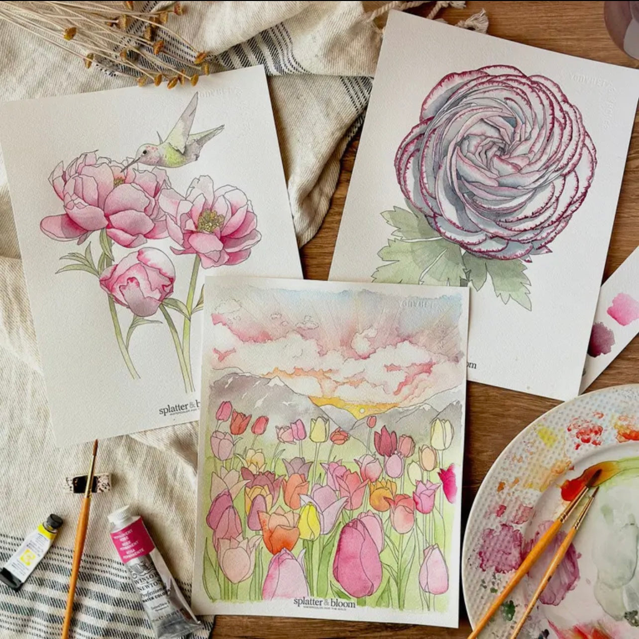 Spring Florals Beginner Watercolor Kit