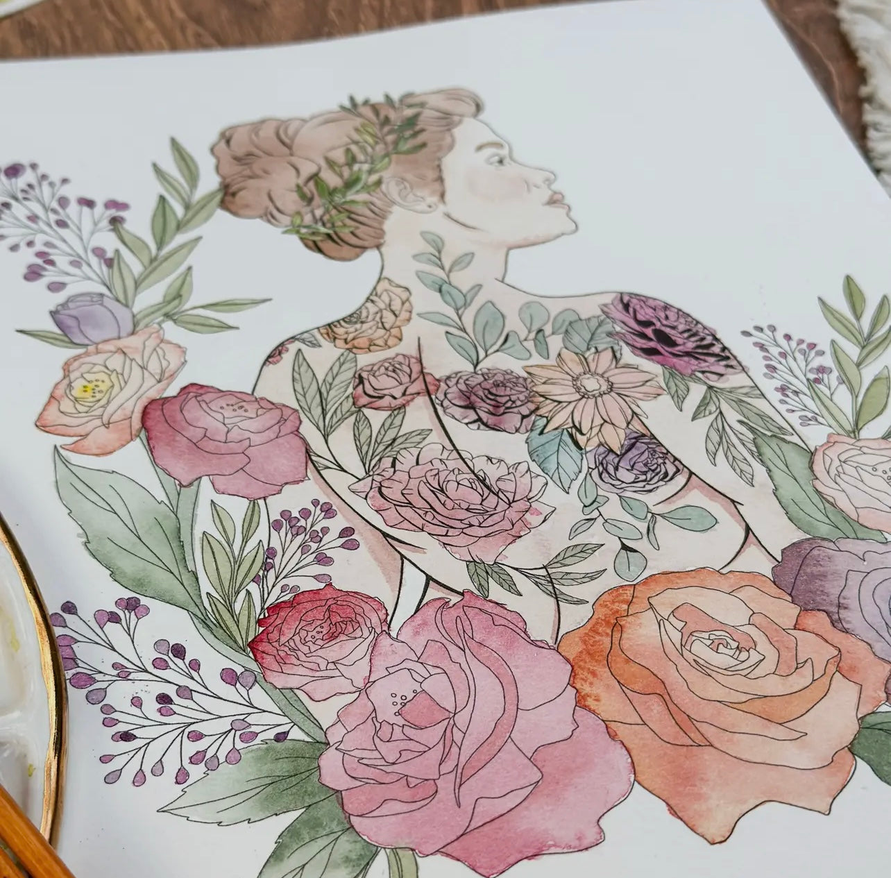 Feminine Florals Beginner Watercolor Kit