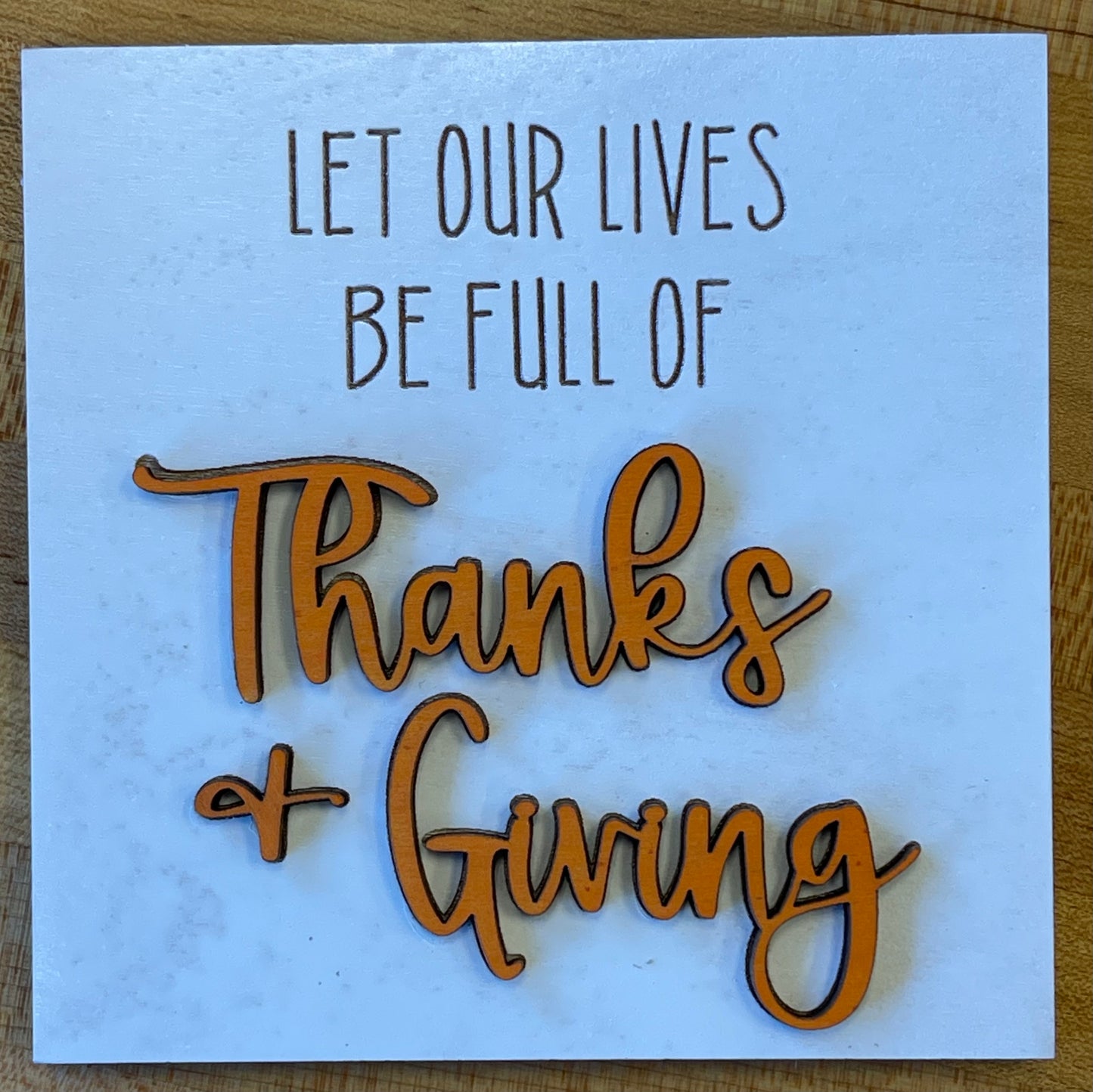 Let Our Lives Be Full Of Thanks & Giving Insert