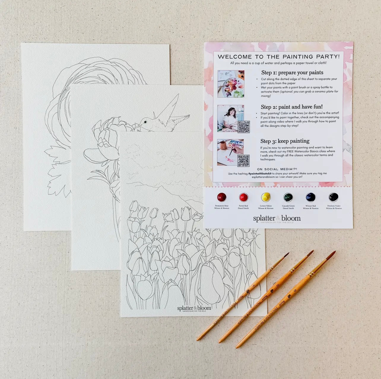 Spring Florals Beginner Watercolor Kit