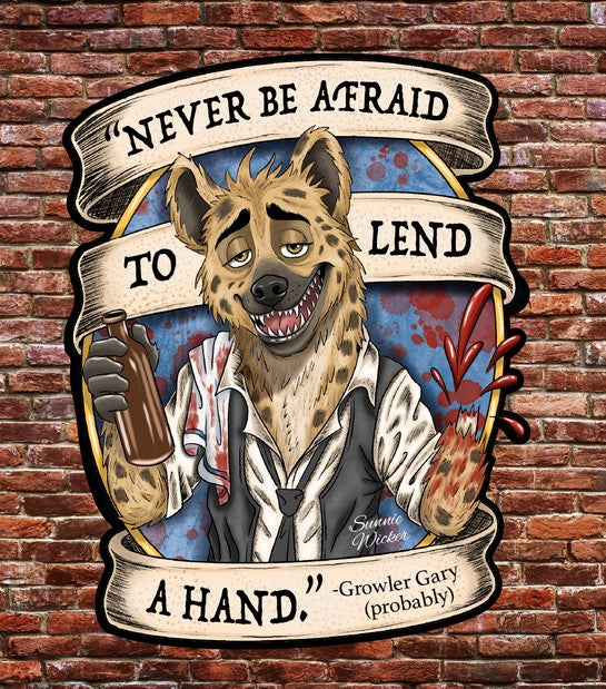 Growler Gary 4" Vinyl Sticker