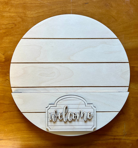 Interchangeable Base Door or Wall Hanger - Gen 2 with magnetic changeable sign in front