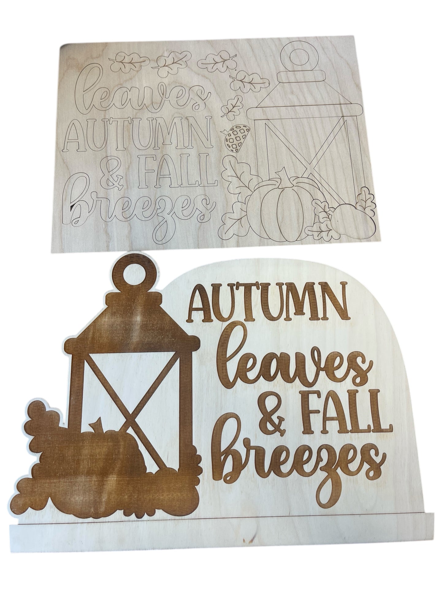Fall Lantern Seasonal Insert for Interchangeable rounds or Crate