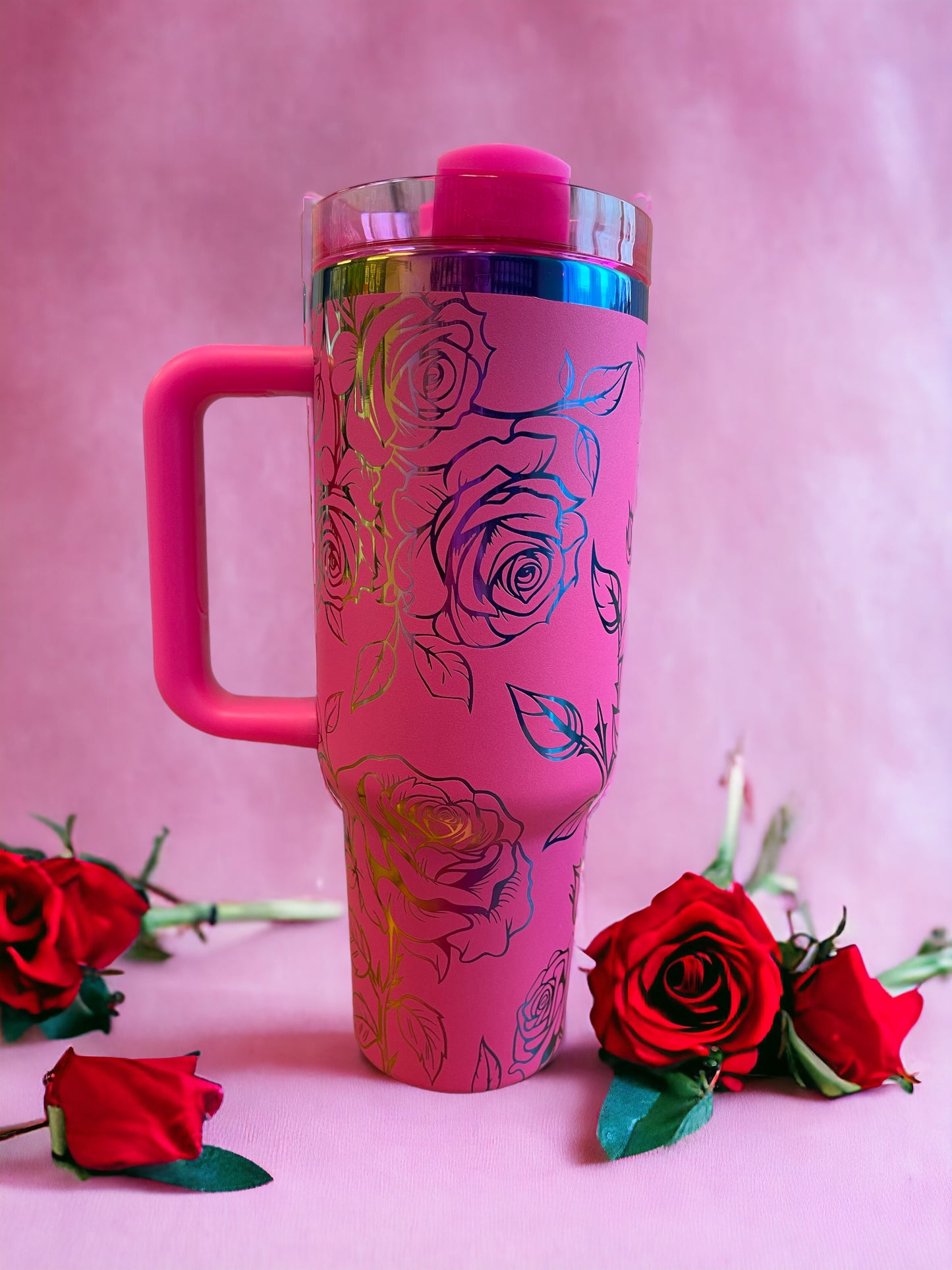 Roses 40oz Rainbow Tumbler