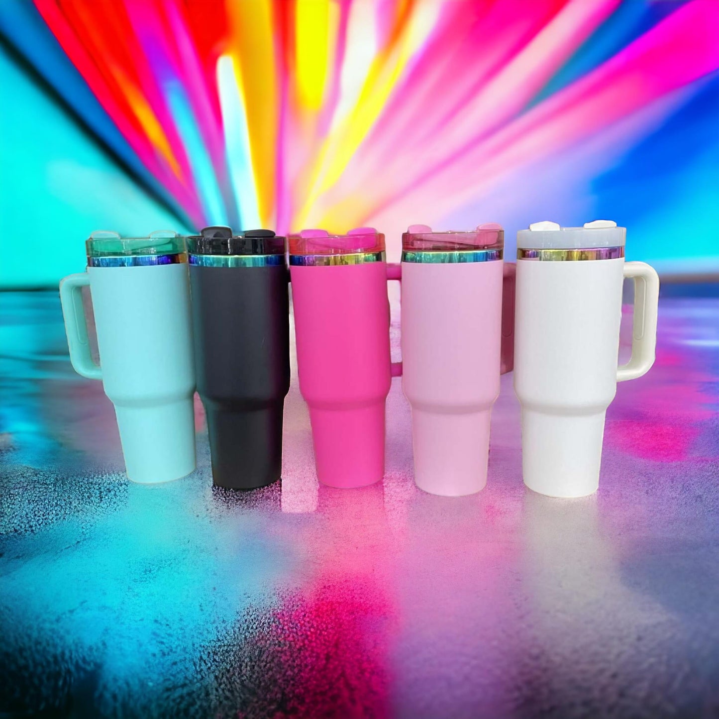 Roses 40oz Rainbow Tumbler