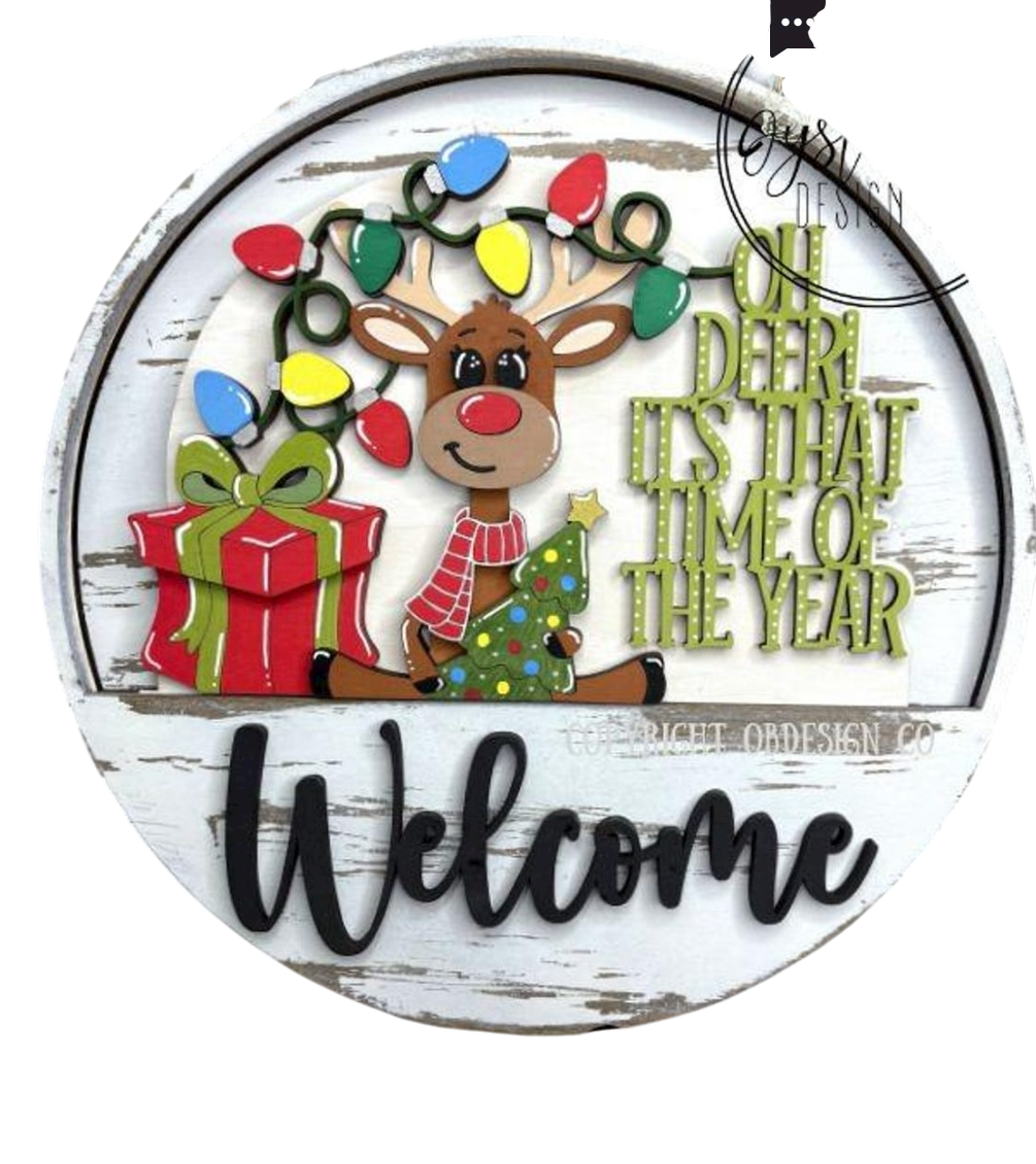 Oh Deer Seasonal Insert for Interchangeable rounds or Crate