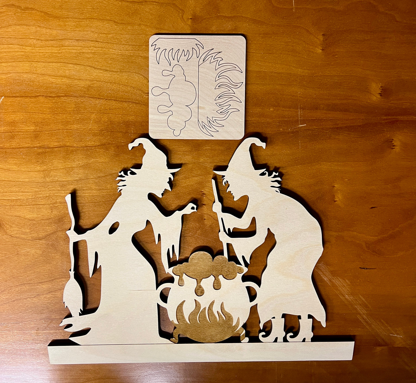 Witches Night Out Seasonal Insert for Interchangeable rounds or Crate - Ready to Paint