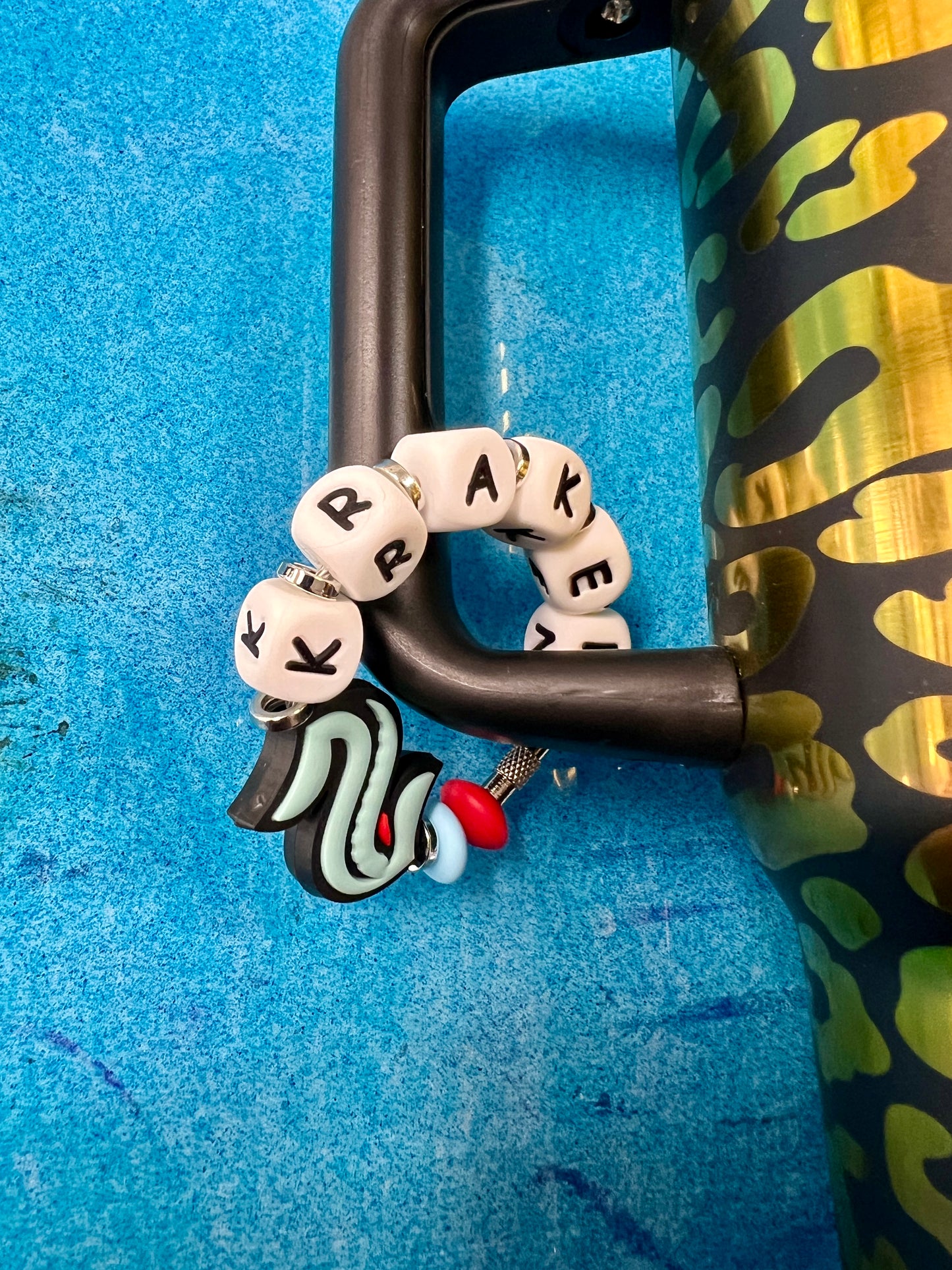TCR - Seattle Kraken Letters Tumbler Charm Ring