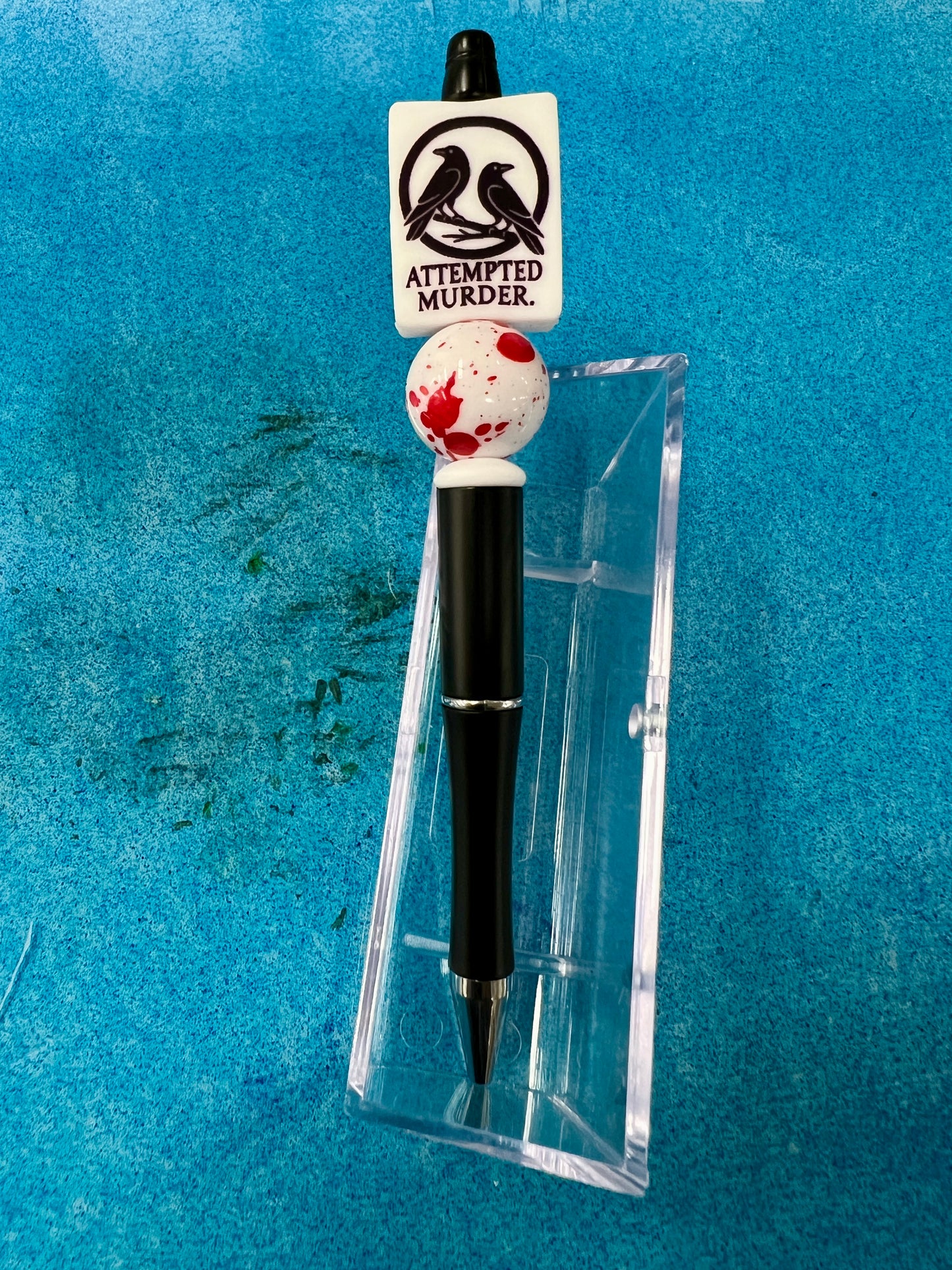 Crow Blood Attempted Murder Writing Pen