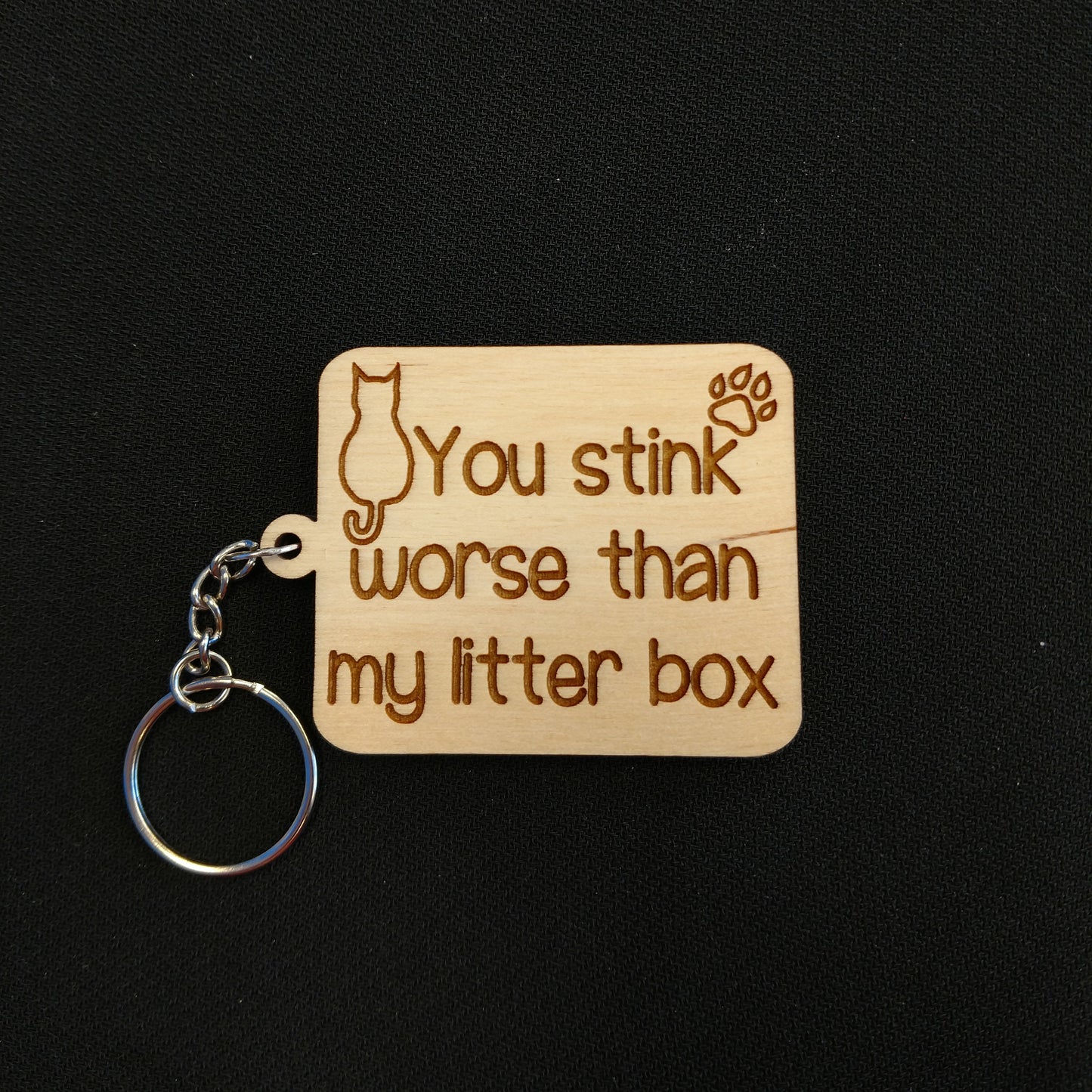 You Stink Cat Keychain