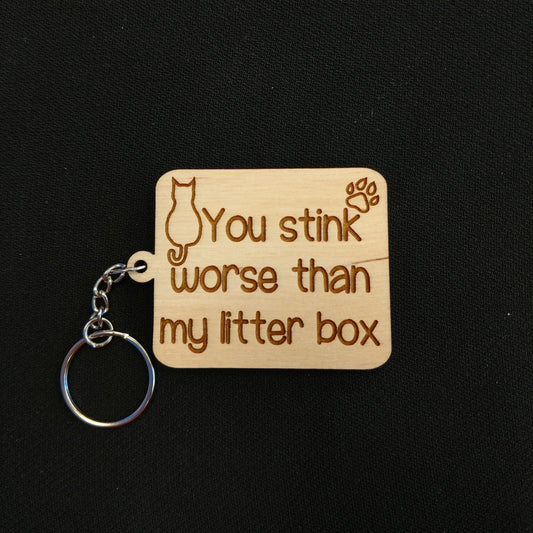 You Stink Cat Keychain
