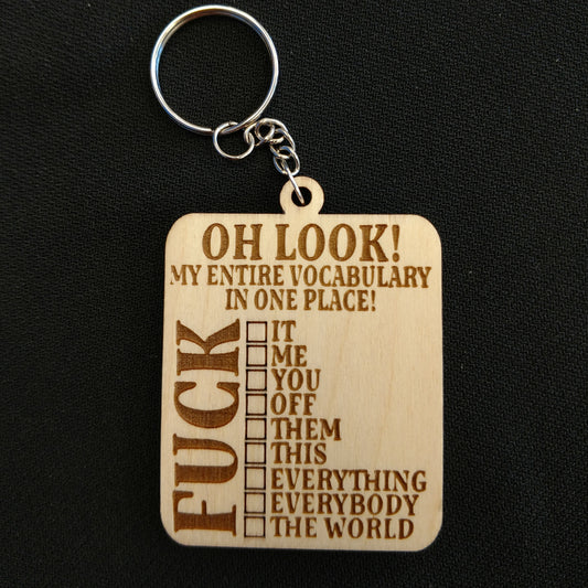 My favorite word keychain