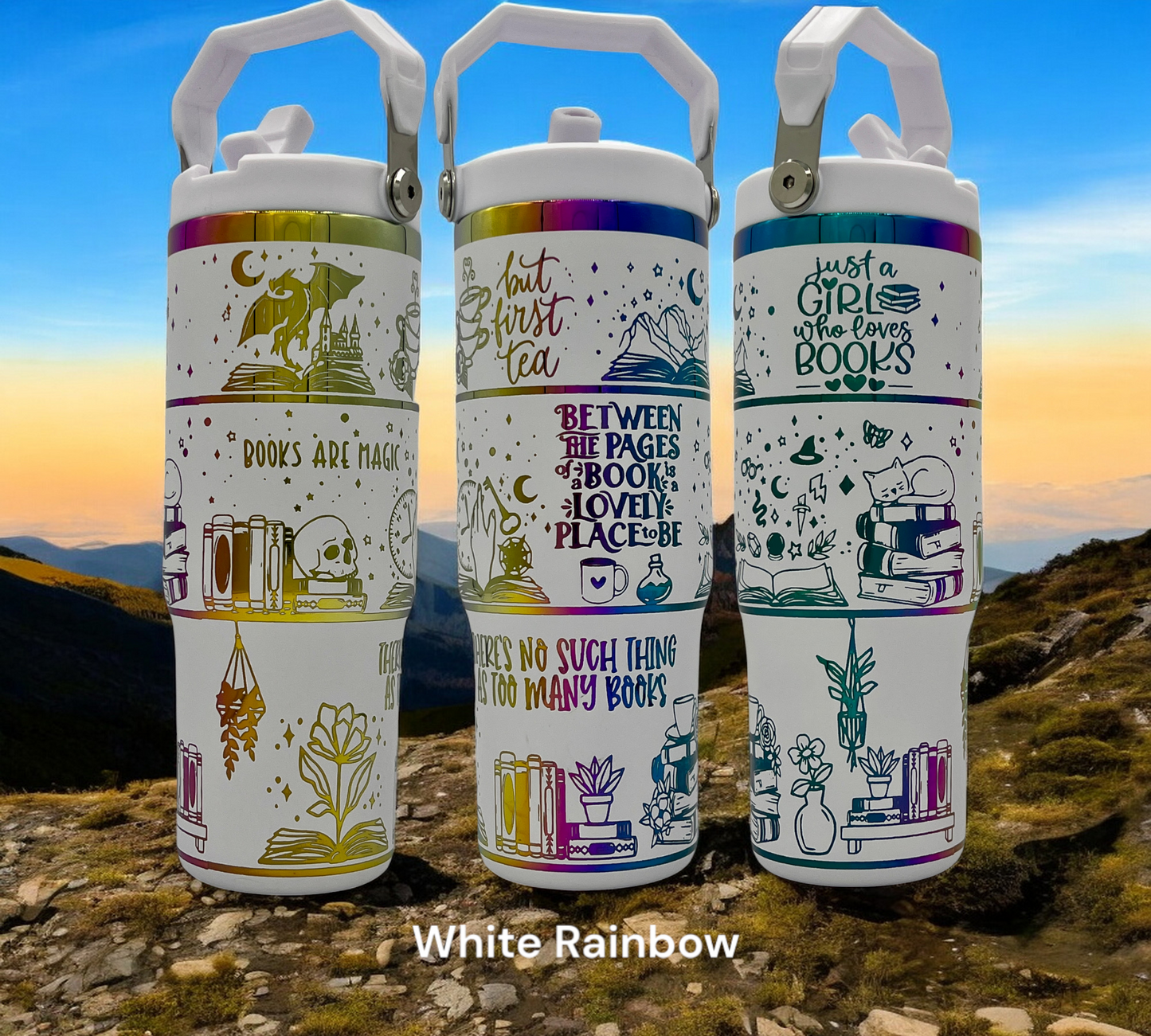 Book lovers - Books are Magic - laser engraved digital file svg - HP - Magical - floral - 3 shelf - cat - dragons - romance - fantasy - romantasy