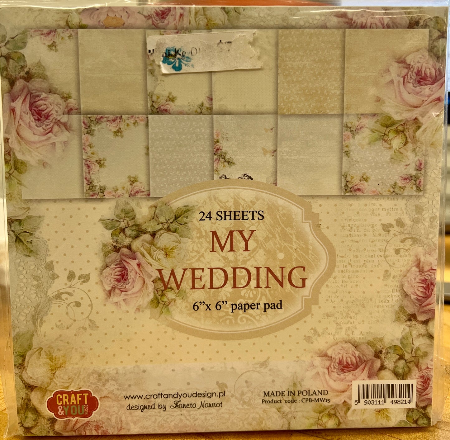 My Wedding 6" x 6" paper pad - 24 sheets