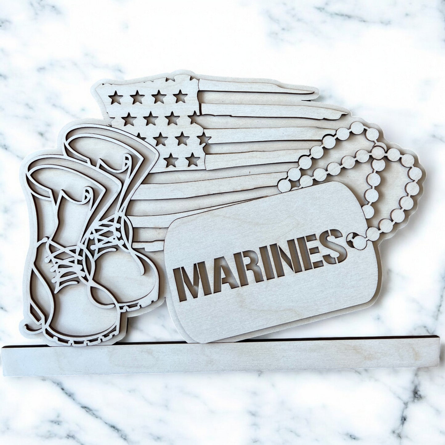 Military Branch inserts for round Interchangeable round or Crate