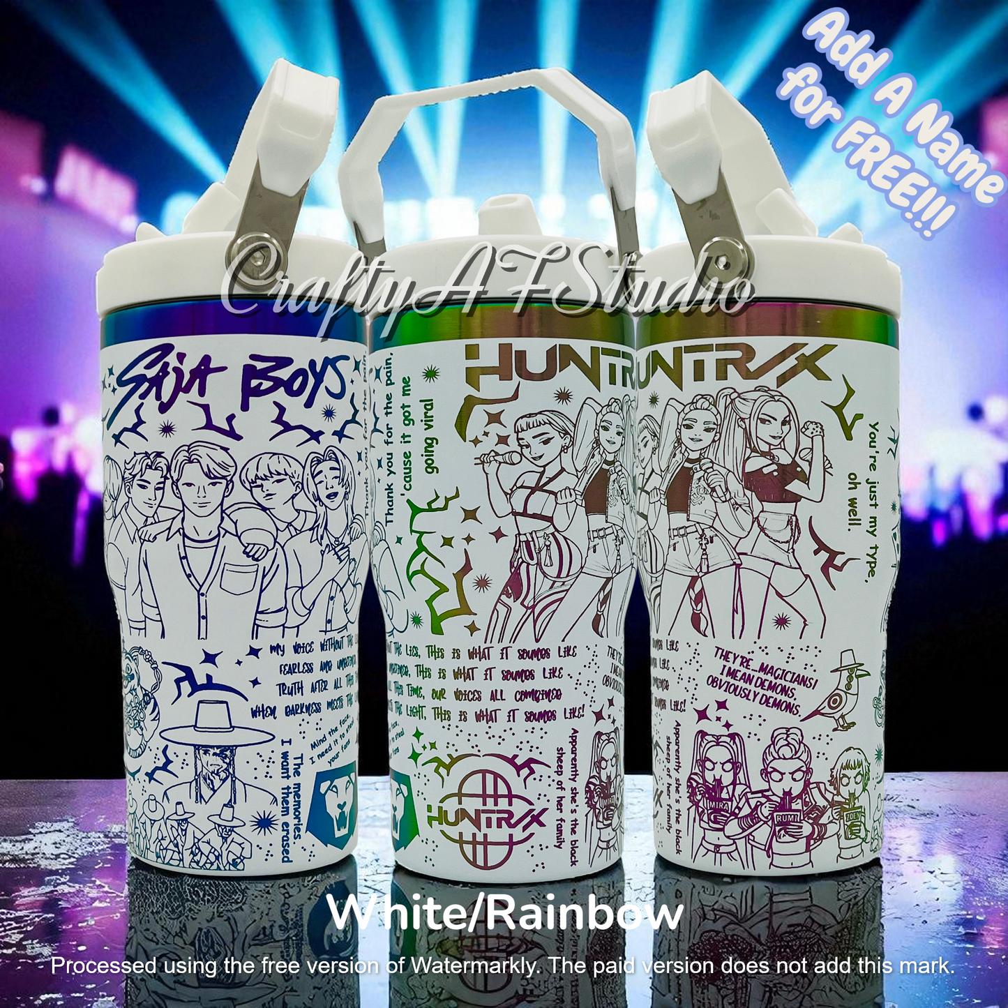 20oz K-Pop Demon Hunters Laser Engraved Tumbler V2