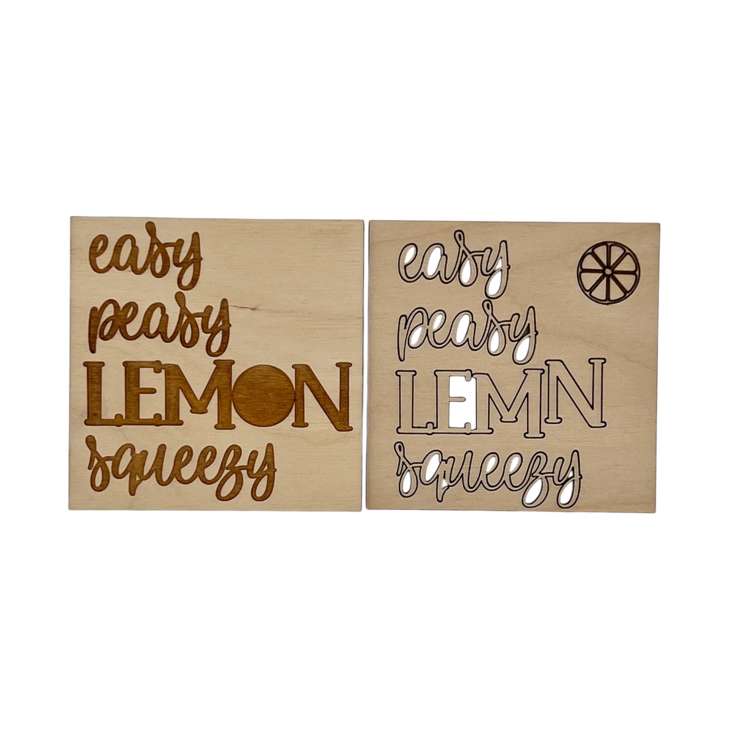 Lemon Time Collection Interchangeable Squares/Tiles - Ready to Paint