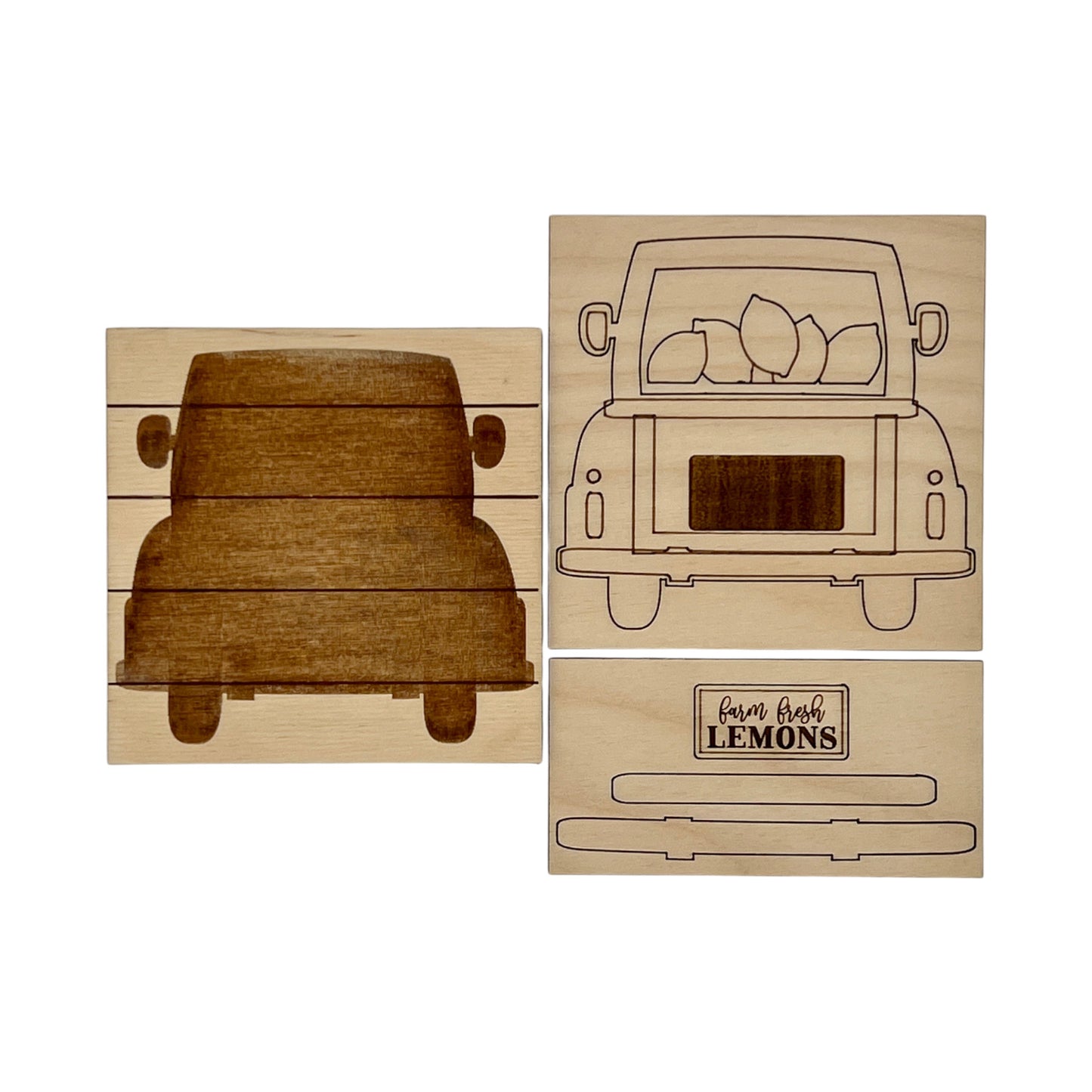 Lemon Time Collection Interchangeable Squares/Tiles - Ready to Paint