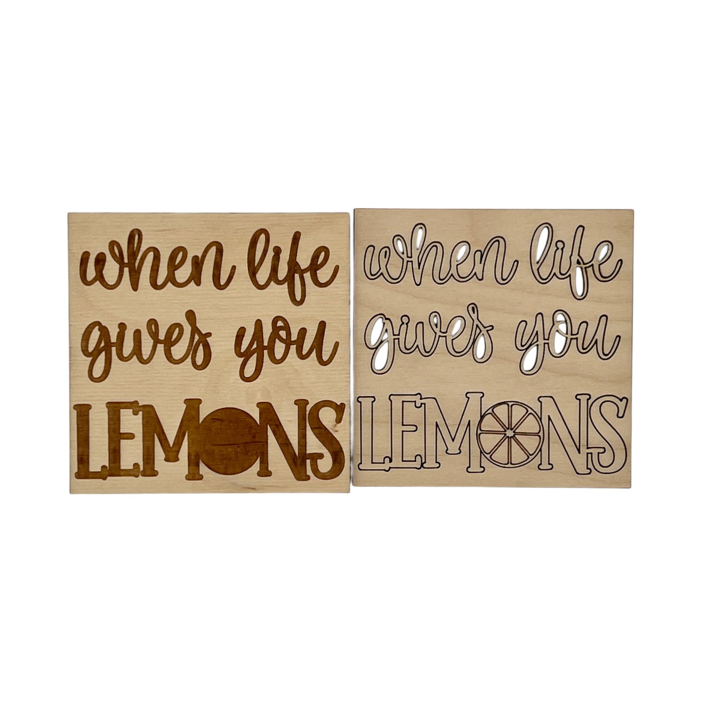 Lemon Time Collection Interchangeable Squares/Tiles - Ready to Paint