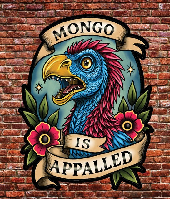 Mongo is Appalled 4 inch Sticker